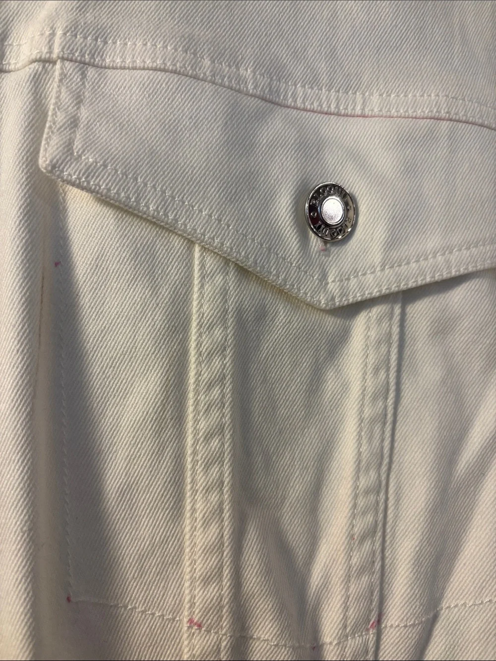 NWT - Eloquii Off-White Denim Dress with Snap Front - Picture 6 of 6